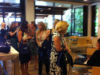 Book signing line